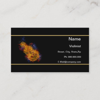 Fiery Violin Business Card