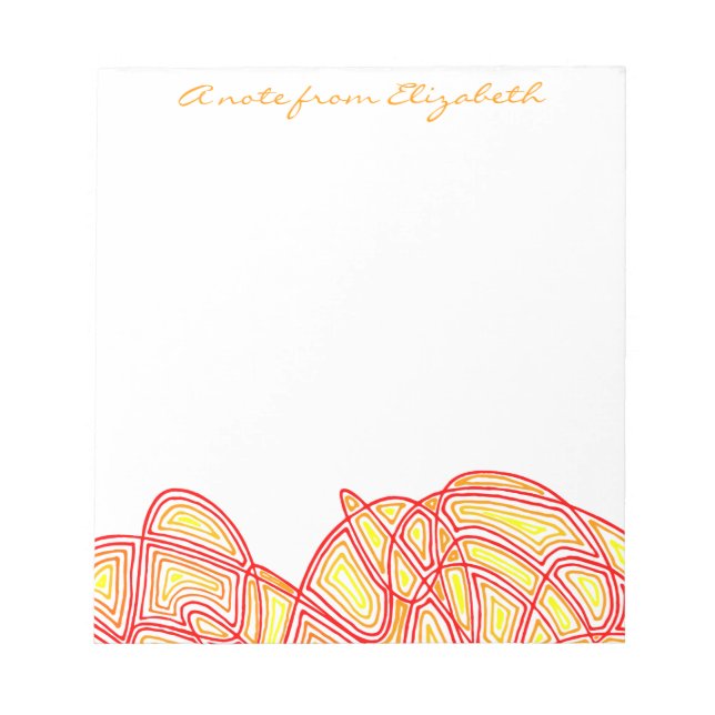 Fiery Waves Notepad (Front)