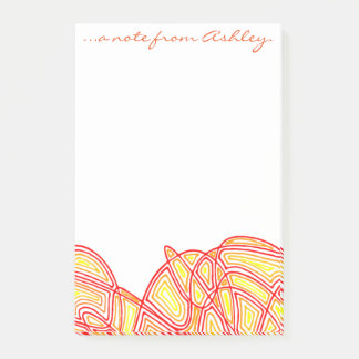 Fiery Waves Post-it Notes