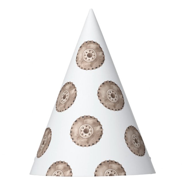 Fiery Wheels Monster Trucks Party Hat (Front)