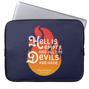 Fiery William Shakespeare Hell is Empty Laptop Sleeve
