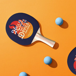 Fiery William Shakespeare Hell is Empty Ping Pong Paddle