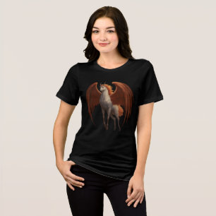 Fiery-Winged Unicorn Pegasus Hybrid Tri-Blend Shirt