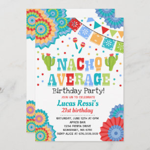 Fiesta 21st Birthday Invitation Nacho Average 21st