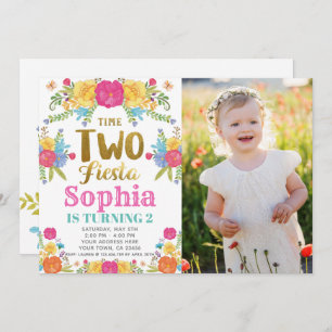 Fiesta 2nd Birthday Invitation