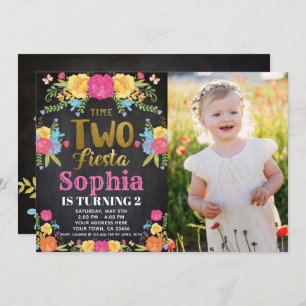 Fiesta 2nd Birthday Invitation