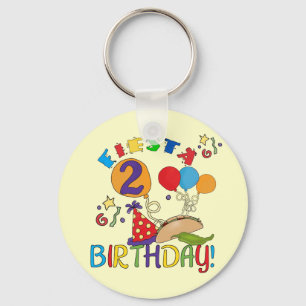 Fiesta 2nd Birthday T shirts and Gifts Key Ring