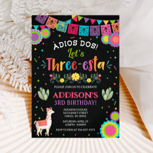 Fiesta 3rd birthday invitation