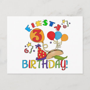Fiesta 3rd Birthday T-shirts and Gifts Postcard