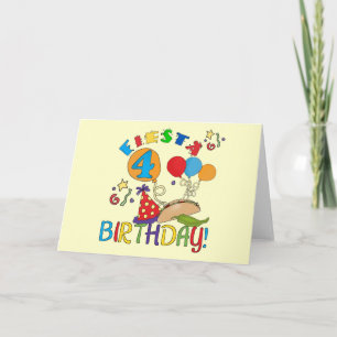 Fiesta 4th Birthday T-shirts and Gifts Card