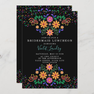 Fiesta and Cactus Colourful Bridesmaids Luncheon Invitation