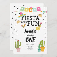 Fiesta and Fun Cactus Mexican Girl First Birthday