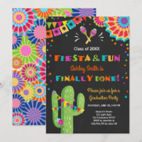 Fiesta and Fun Graduation Invitation party Mexican