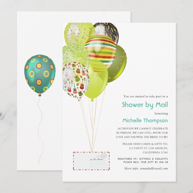 Fiesta Baby or Bridal Shower by Mail Invitation (Front/Back)