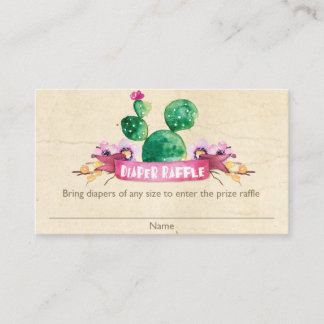 Fiesta Baby Shower Diaper Raffle Card