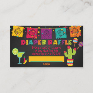 Fiesta Baby Shower Diaper Raffle Card