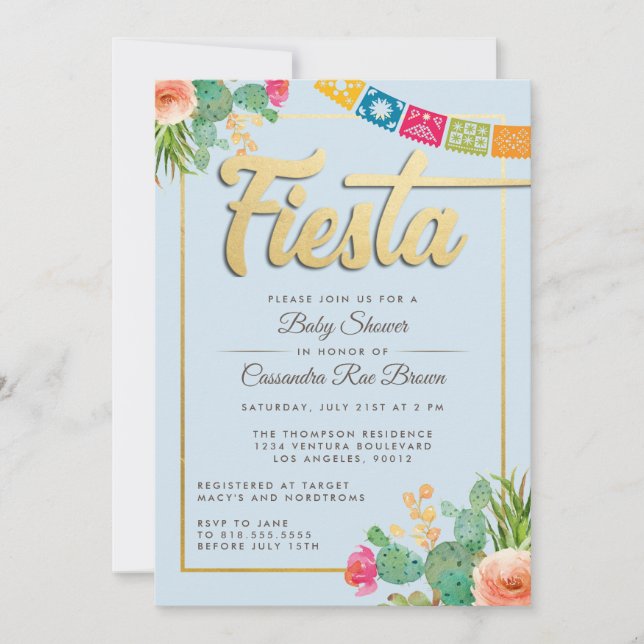 Fiesta Baby Shower Invitation (Front)