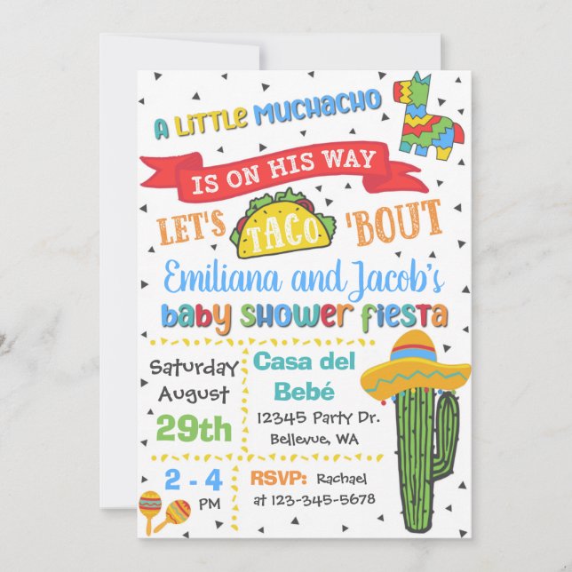 Fiesta Baby Shower Invitation (Front)