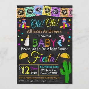 Fiesta Baby Shower Invitation