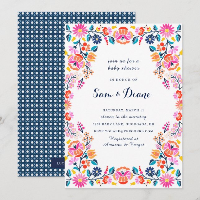Fiesta Baby Shower Invitation (Front/Back)