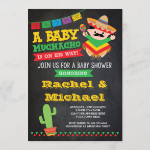 Fiesta Baby Shower Invitation, Baby Muchacho Invitation