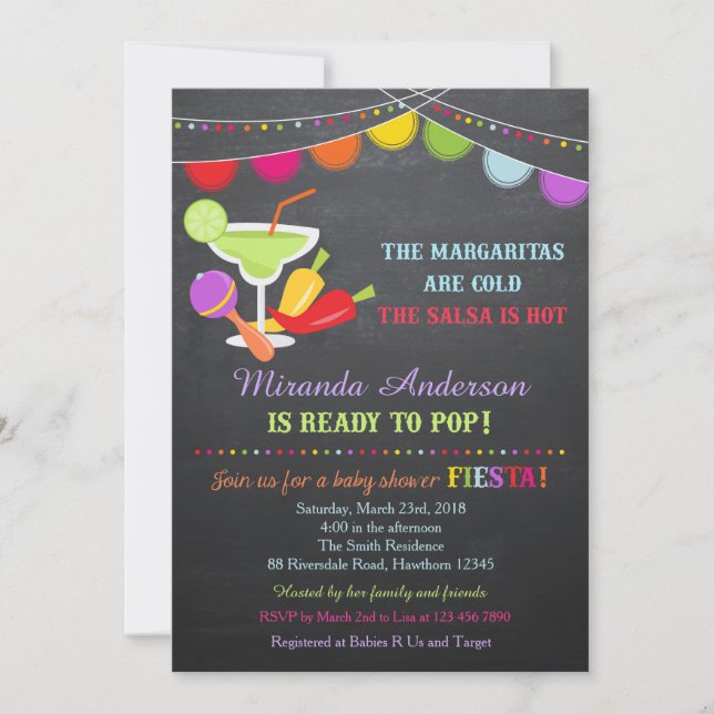 Fiesta Baby Shower Invitation / Baby Shower Invite (Front)