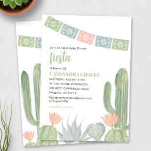 Fiesta Baby Shower Invitation, Cactus Baby Shower Invitation