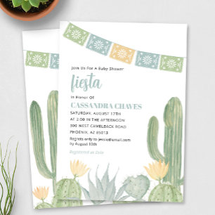 Fiesta Baby Shower Invitation, Cactus Baby Shower Invitation