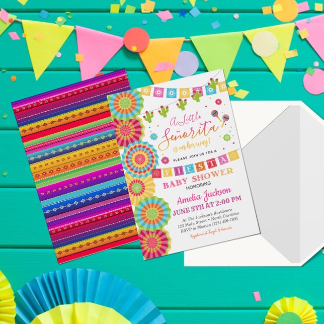Fiesta Baby Shower Invitation Girl Fiesta Shower (Creator Uploaded)