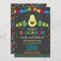 Fiesta Baby Shower Invitation Holy Guacamole Party