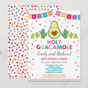 Fiesta Baby Shower Invitation Holy Guacamole Party