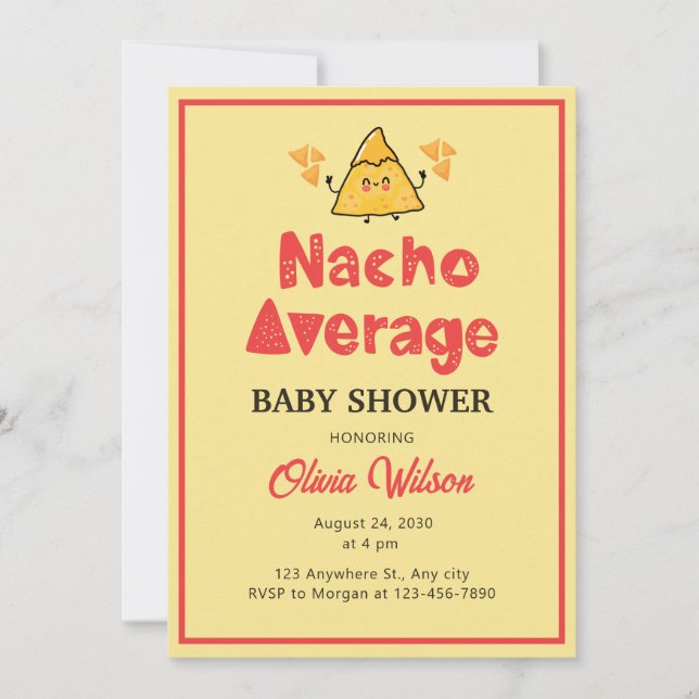 Fiesta Baby Shower Invitation Nacho Average Shower (Front)