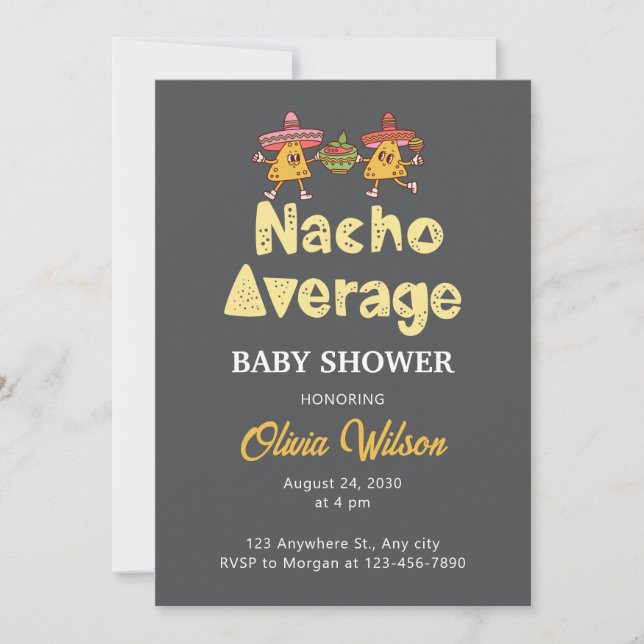 Fiesta Baby Shower Invitation Nacho Average Shower (Front)
