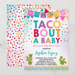 Fiesta Baby Shower Invitation Taco Bout A Baby
