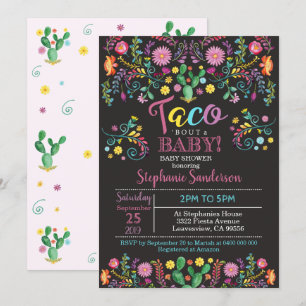 Fiesta Baby Shower Invitation Taco bout a Baby