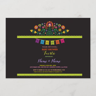 Fiesta Baby Shower Mexican Mexico Floral Invite