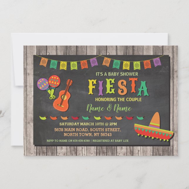 Fiesta Baby Shower Mexican Party Invite (Front)
