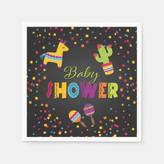 Fiesta Baby Shower Napkin (Front)