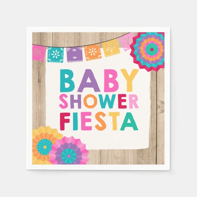 Fiesta Baby Shower Napkin Mexican Baby Shower (Front)