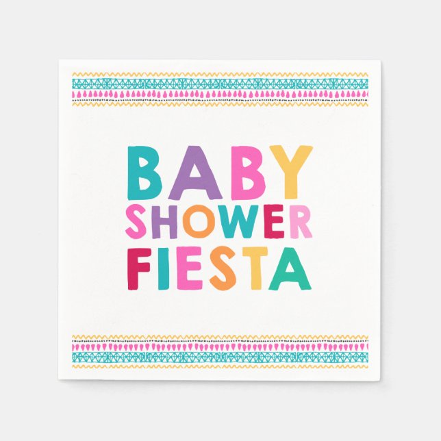 Fiesta Baby Shower Napkin Mexican Baby Shower (Front)