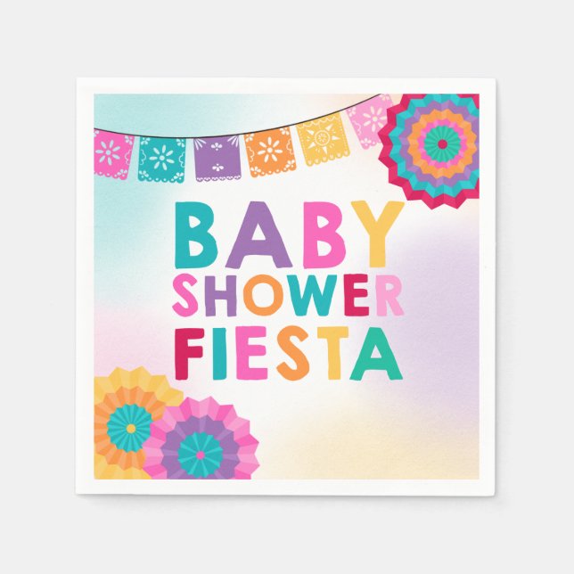 Fiesta Baby Shower Napkin Mexican Baby Shower (Front)