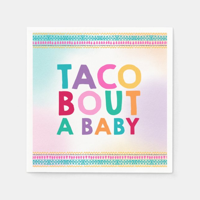 Fiesta Baby Shower Napkin Taco Bout A Baby Party (Front)