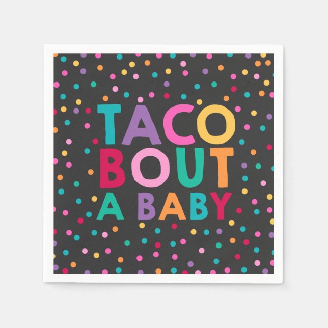 Fiesta Baby Shower Napkin Taco Bout A Baby Party (Front)