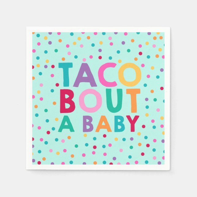 Fiesta Baby Shower Napkin Taco Bout A Baby Party (Front)