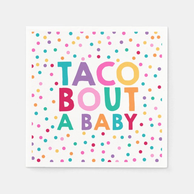 Fiesta Baby Shower Napkin Taco Bout A Baby Party (Front)
