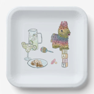 Fiesta Baby Shower  Paper Plate