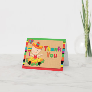 Fiesta Baby Shower Thank You Card