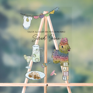 Fiesta Baby Shower Welcome Acrylic Sign