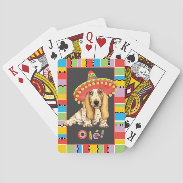 Fiesta Basset Playing Cards (Back)
