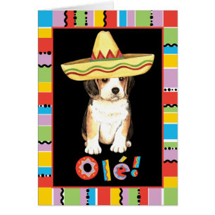 Fiesta Beagle Greeting Card